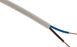 Câble souple H05VV-F 2x 1mm² blanc - Vendu au ml