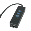 Câble USB FPE type C mâle / 3 USB 3.0 femelle + RJ45 femelle