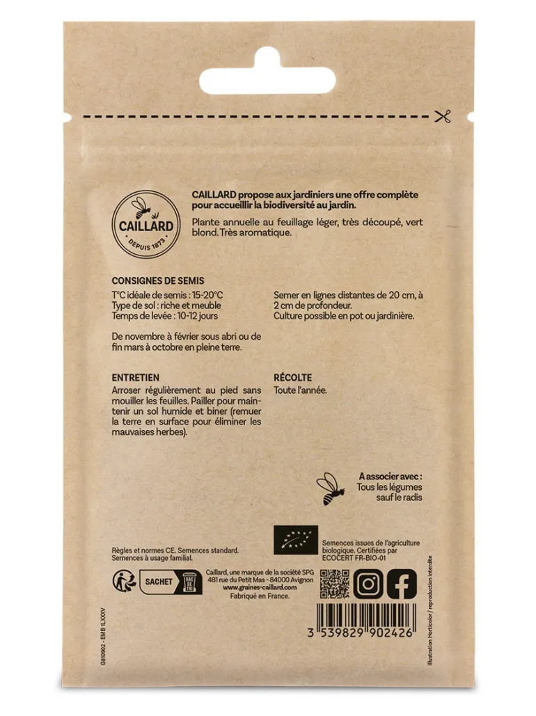 Cerfeuil Commun Bio 4g CAILLARD