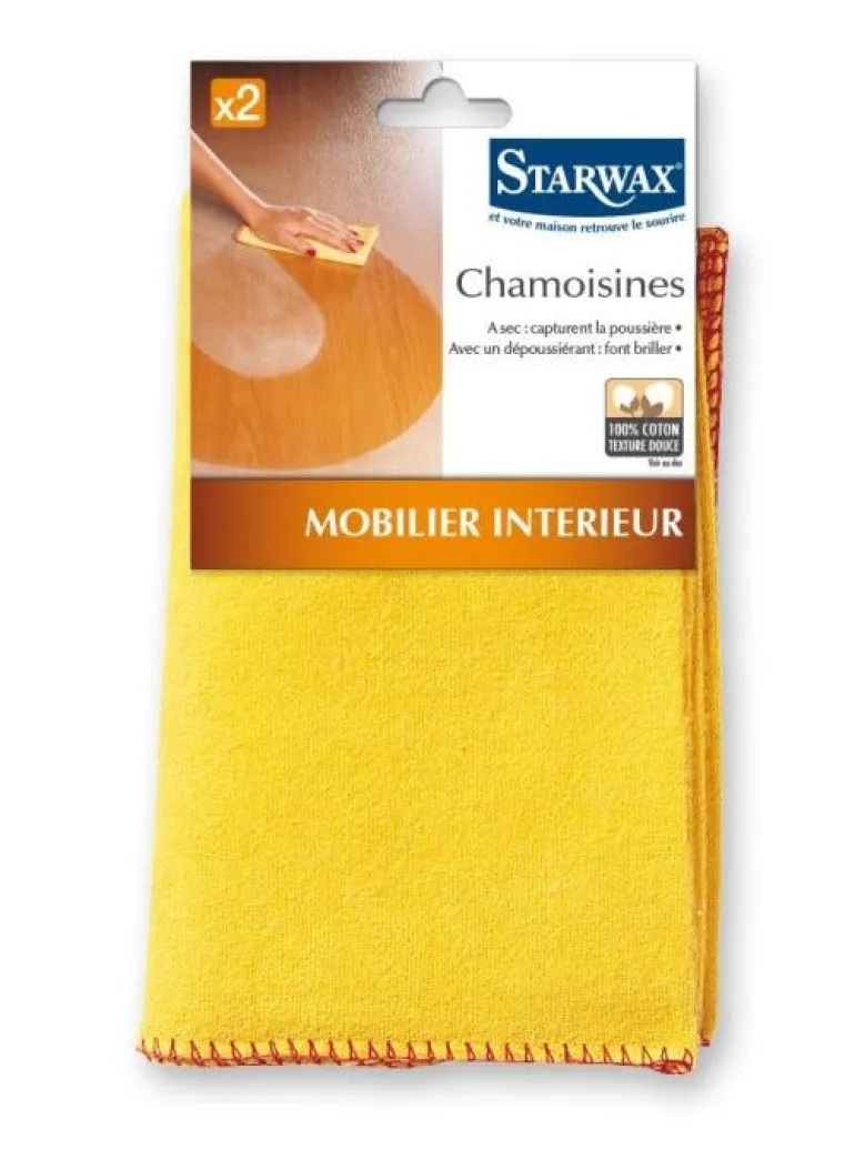 Chamoisine pour mobilier d'intérieur 40x50 cm (x2) STARWAX