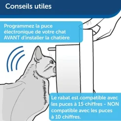 Chatière porte à puce électronique brun 4 positions