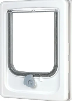Chatière 4 positions verrouillable pour porte blanche