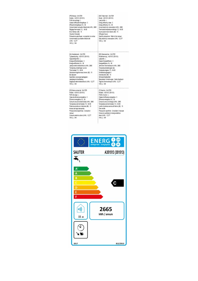 Chauffe-eau 200L vertical mural Cangar SAUTER