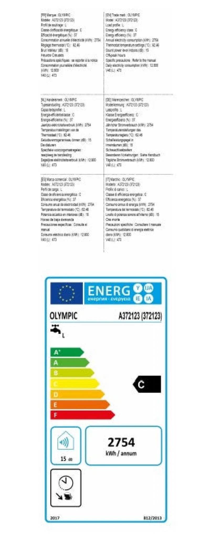Chauffe-eau 300L vertical sur socle stéatite OLYMPIC