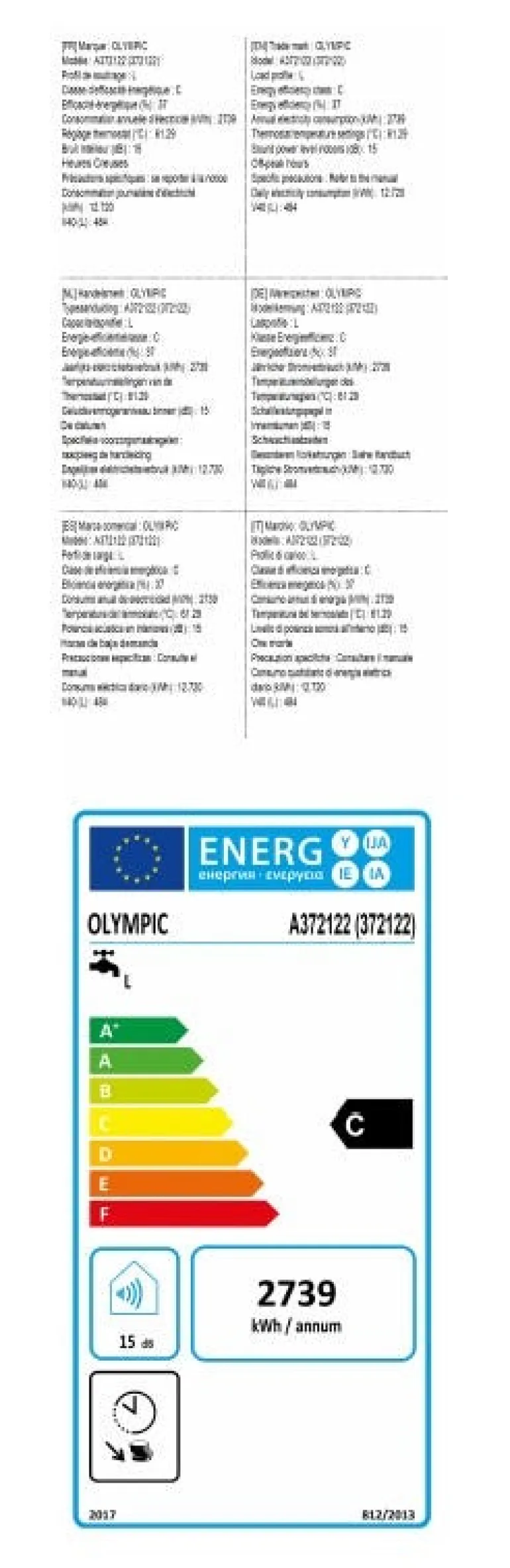 Chauffe-eau 300L vertical sur socle stéatite OLYMPIC