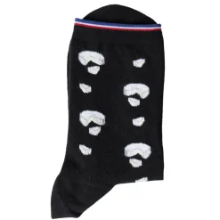 Chaussettes noires motif Camembert
