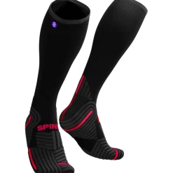 Chaussettes de travail tige haute Noir/rouge