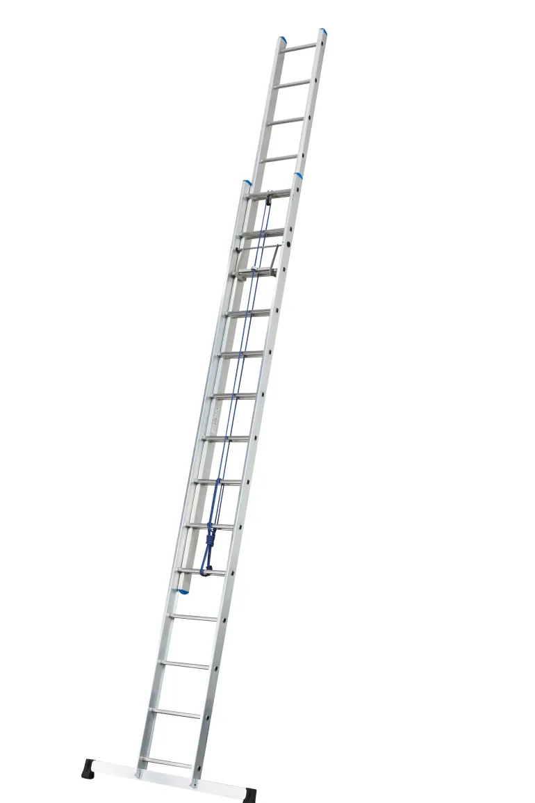 Échelle aluminium coulissante à corde 2 plans Brico