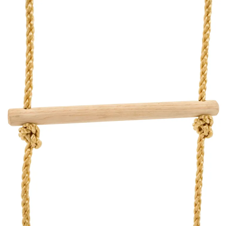 Échelle corde 5 barreaux bois pour portique h.190-250 cm