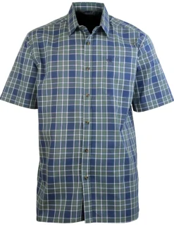 Chemise manches courtes Barda Bleu/Vert