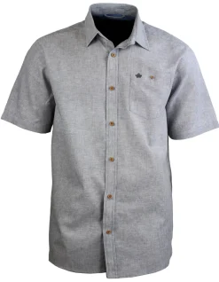 Chemise manches courtes Boutade grise à rayures