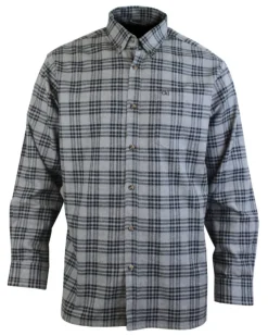 Chemise à carreaux manches longues BOXE Gris/Noir