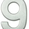 Chiffre adhésif N°8 en acier inoxydable H.9,5 cm