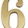 Chiffre en laiton massif N°6 H.97mm CHAPUIS