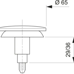 Clapet Quick-Clac pour lavabo/bidet/baignoire inox
