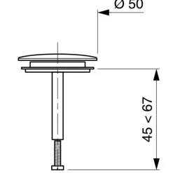 Clapet rentrant pour vidage de baignoire à câble WIRQUIN