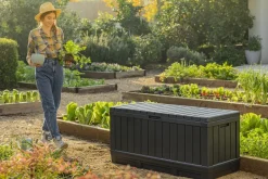 Coffre de jardin Kentwood en résine gris 350L KETER