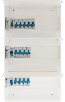 Coffret 3 rangées 39 modules 13 disjoncteurs + 3 interrupt.