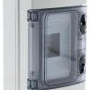 Coffret étanche 4 saillie IP65 blanc/gris