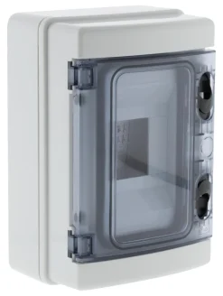 Coffret étanche 4 saillie IP65 blanc/gris