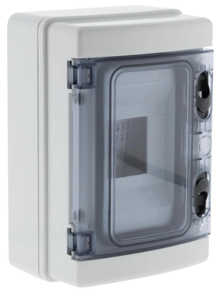 Coffret étanche 4 saillie IP65 blanc/gris