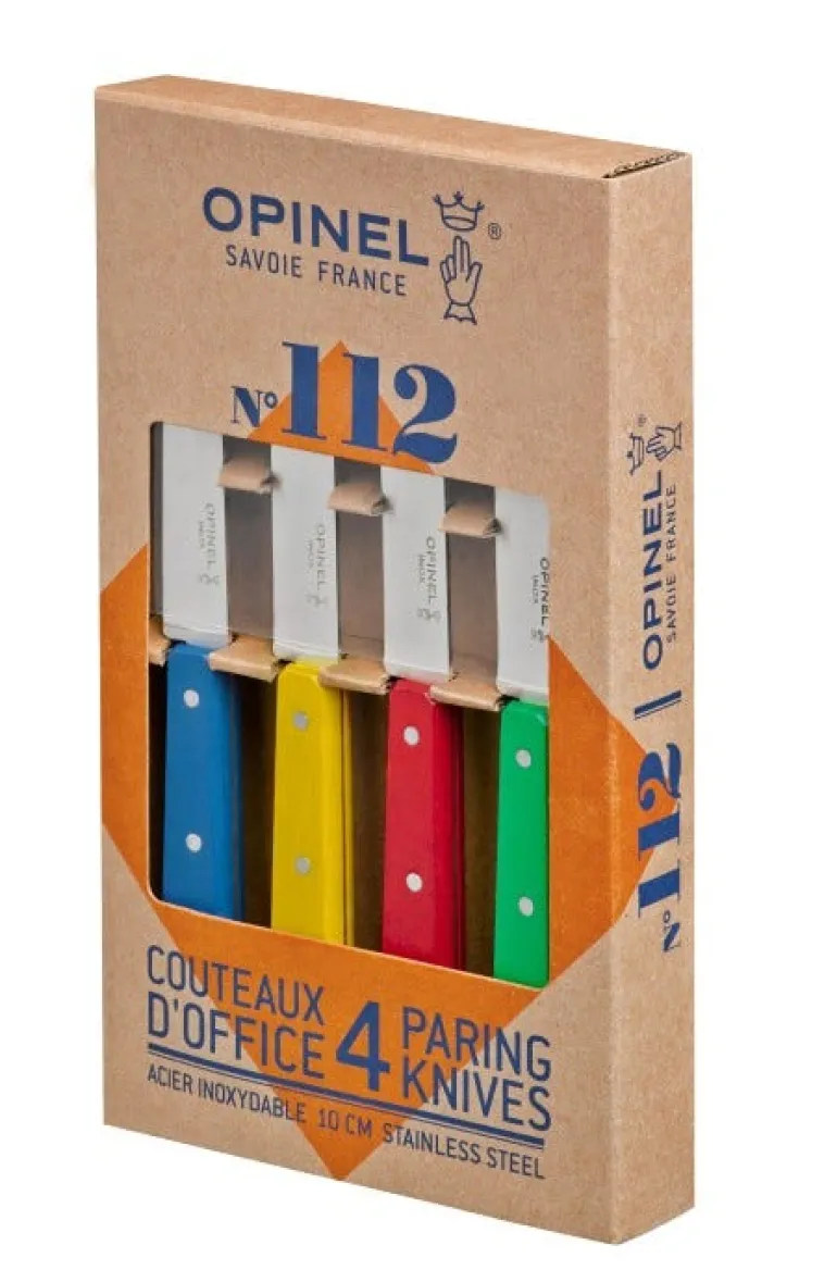 Coffret 4 couteaux d'office n°112 coloris classiques OPINEL