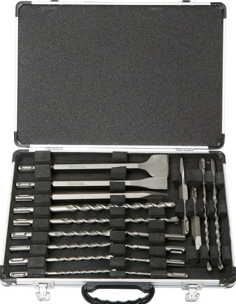 Coffret 12 forets et 5 outils burinage SDS-PLUS MAKITA