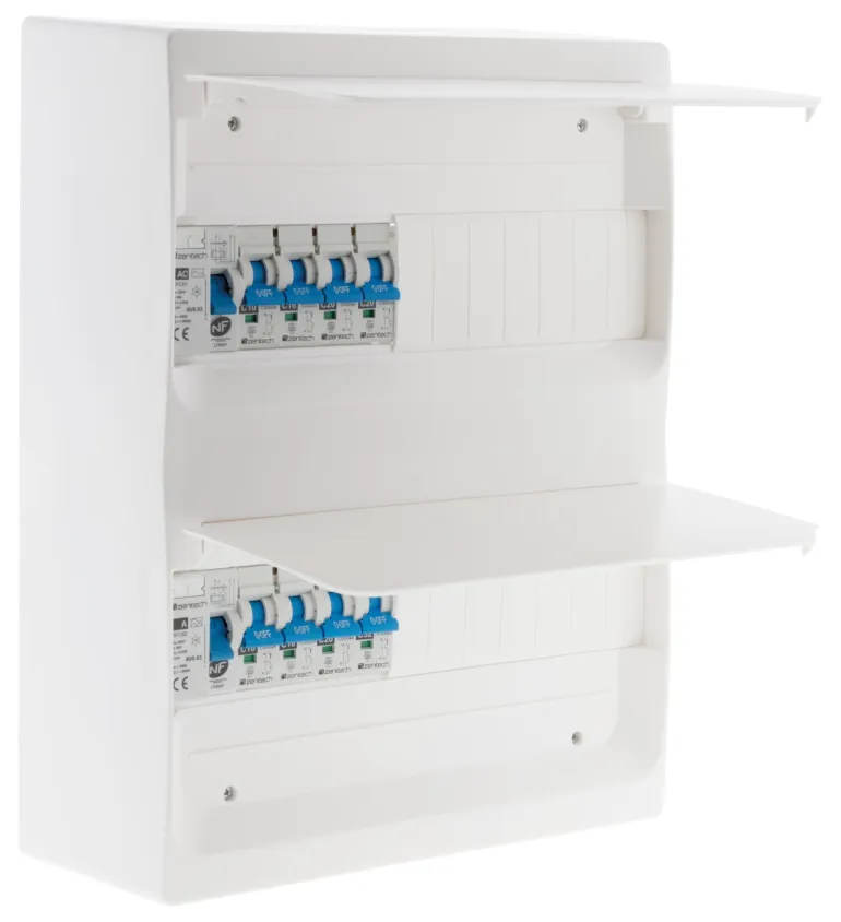 Coffret 2 rangées 26 modules équipé blanc
