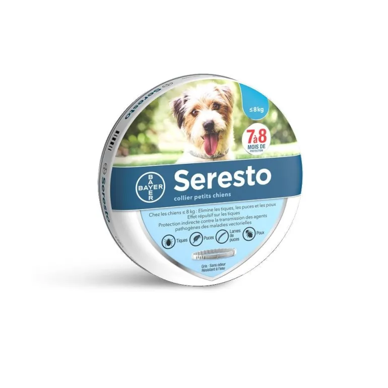 Collier antiparasitaire pour petit chien - de 8kg SERESTO