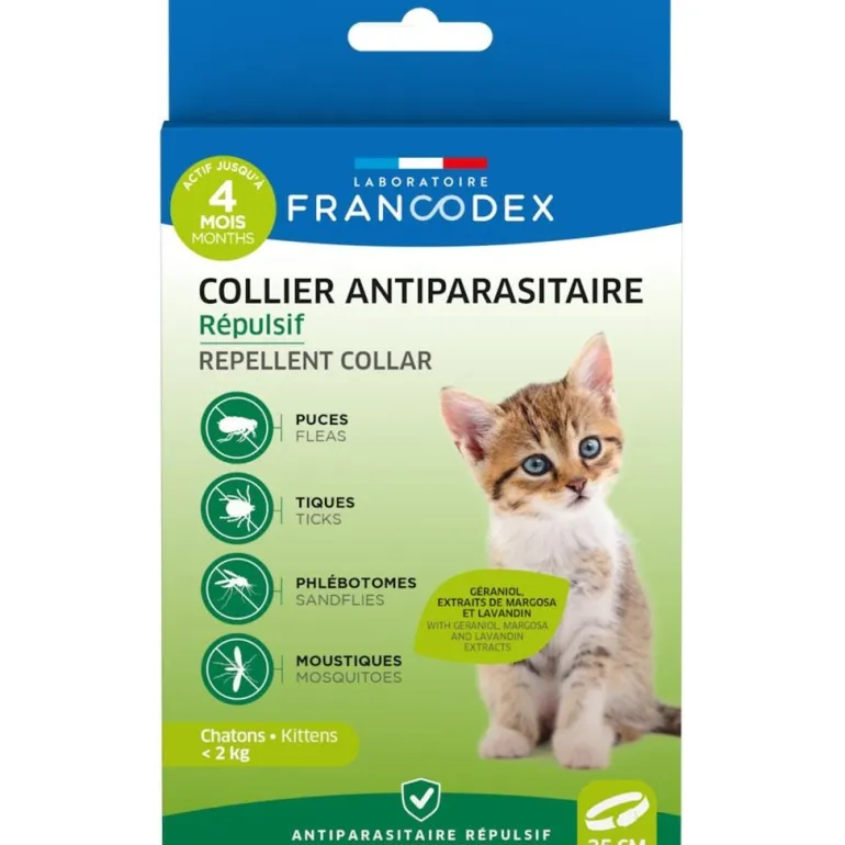 Collier insectifuge pour chaton 35cm FRANCODEX