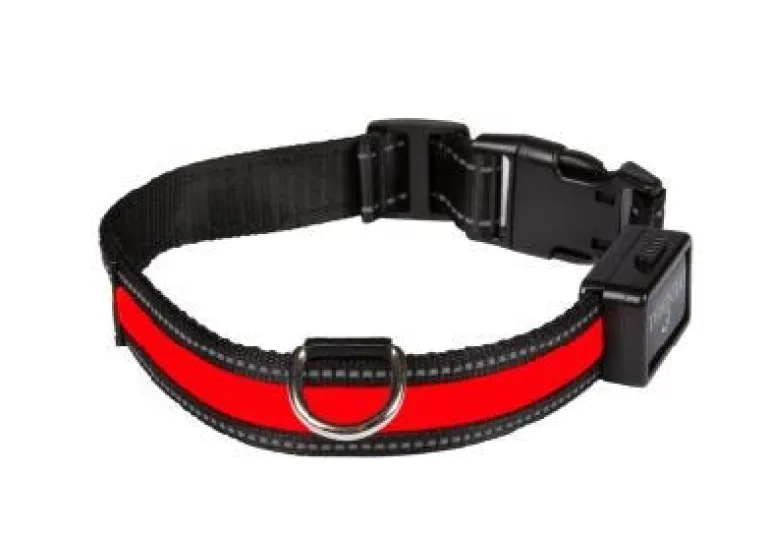 Collier lumineux rechargeable Rouge - EYENIMAL NUM'AXES