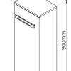 Colonne Lenca 35 cm bois miel ONDEE