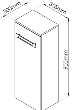 Colonne Lenca 35 cm bois miel ONDEE