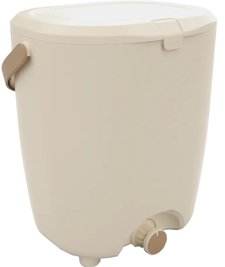 Composteur de cuisine Bokashi Pure 15L beige + activateur