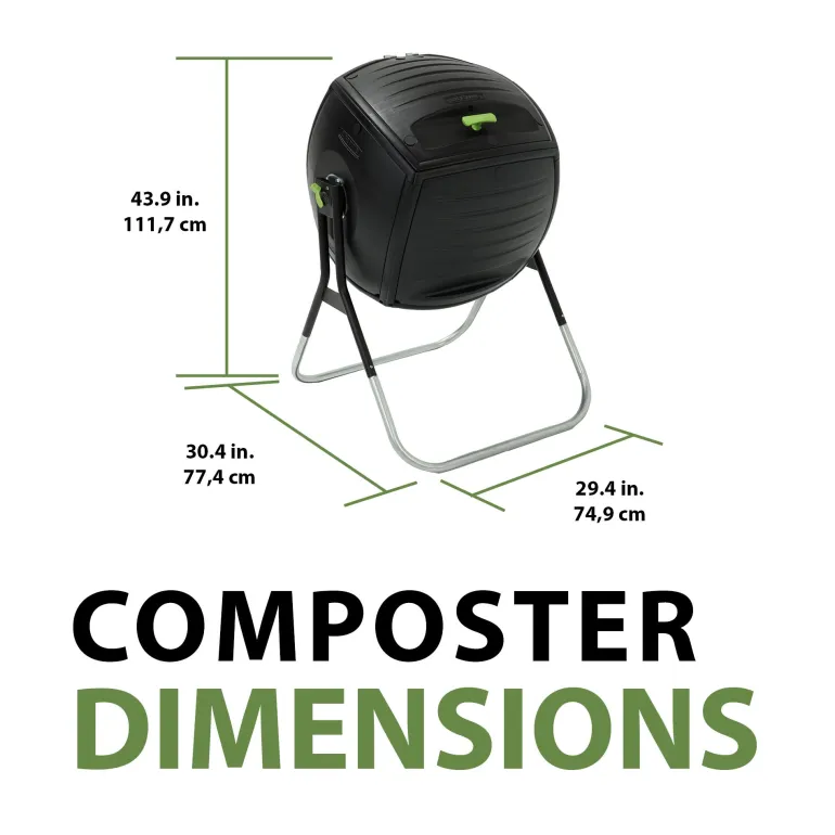 Composteur rotatif simple 189L noir