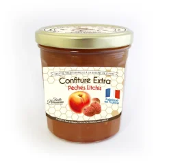 Confiture de pêche et litchi 375g
