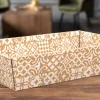Corbeille kraft 28x20,5x05,5cm blanc
