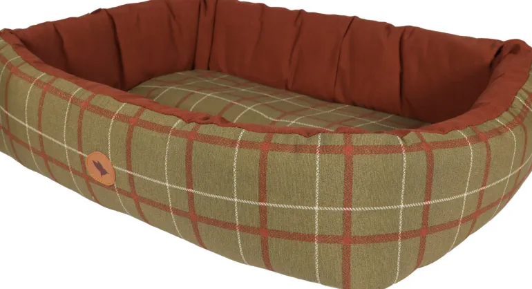 Corbeille chien Cosy Confort Highland T67 kaki/rouille