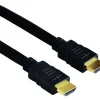 Cordon audio/vidéo FPE HDMI 1.4 mâle/mâle doré nylon 28AWG