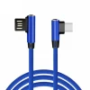 Cordon FPE USB-C coudé bleu - 3m