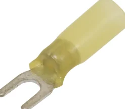 Cosse à fourche isolée thermorétractable jaune M5 (x10)