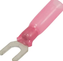 Cosse à fourche isolée thermorétractable rouge M4 (x10)