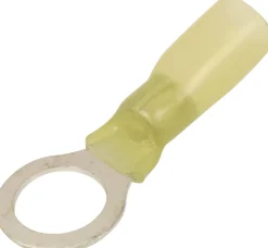 Cosse à oeil isolée thermorétractable jaune M10 (x10)