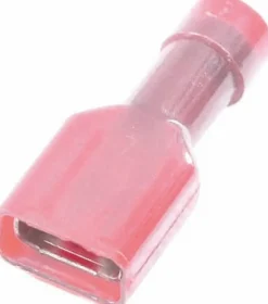Cosse plate femelle 100% isolée rouge 6,3X0,8mm (x10)