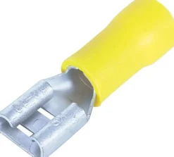Cosse plate isolée femelle jaune 9,5x1,1 mm (x10)