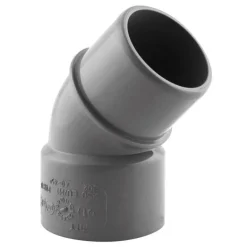Coude PVC évacuation 45° mâle/femelle Ø40