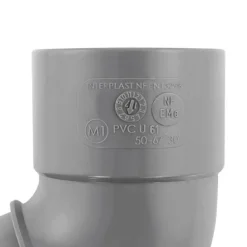 Coude PVC évacuation 67° mâle/femelle Ø50