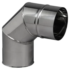 Coude équerre 90° 3 parties inox 304 Ø180mm