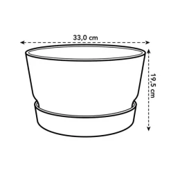 Coupe Greenville Ø33cm Noir ELHO