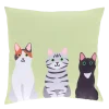Coussin d'extérieur motif chats